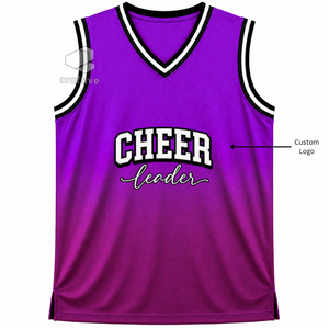 Custom Cheerleader Jersey Sublimated Baseball Style Mesh Polyester Team <b>Spirit</b> Shirt Competition Apparel For Cheer Squad Girls - Product Image 5