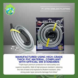 SSBO ปลอกป้องกันสายแก๊สขนาด 1.8 เมตร สีเงิน ทนทาน แพ็คเกจ 2 ชั้น วัสดุแข็งแรง ปลอดภัย เชื่อถือได้ อะไหล่อุปกรณ์ครัว - Product Image 6
