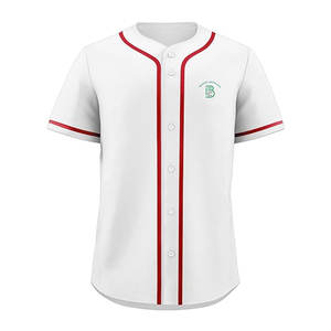 Camisetas de Béisbol de Fabricante Pakistaní, Camisetas de Béisbol Transpirables de Color Sólido con Botones, MOQ Bajo - Product Image 1