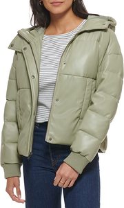 Chaquetas acolchadas para mujer, chaquetas acolchadas cálidas con botones ultraligeras de invierno 2023, chaquetas acolchadas para mujer, capucha desmontable teñida de color sólido - Product Image 4