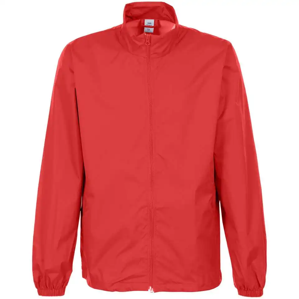 Cappotto antipioggia di alta qualità all'ingrosso outdoor 100% poliestere impermeabile antivento da uomo giacca antipioggia rossa cappotto antipioggia