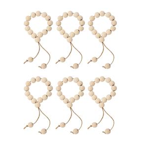 Design industriel fait à la main tressé toile de jute mariage coton macramé serviette boucles support anneau Boho maison salle à manger - Product Image 4