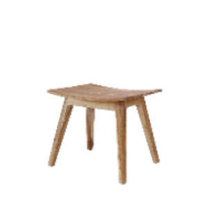 Banco Pequeño de Madera de Teca de Estilo Moderno, Diseño Minimalista para Decoración de Dormitorio o Apartamento, Muebles de Japón - Product Image 4