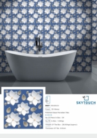 Carreaux de porcelaine SKYTOUCH à motif floral blanc, matériaux de construction, finition de sol de style moderne, 60*60, usine en Inde