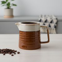 Nouvelle conception très vendue, style européen, ensemble cafetière et filtre à café en porcelaine durable 3460808Csetl-0.4 pour l'exportation