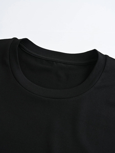 Conception de logo personnalisée OEM pour hommes et femmes, t-shirt à manches courtes classique et polyvalent, couleur unie, été - Product Image 3