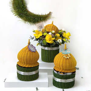 El más vendido hecho a mano Ramadan Eid bolsa de bambú respetuoso con el medio ambiente ligero estilo americano 3-6L capacidad accesorios para regalos - Product Image 6