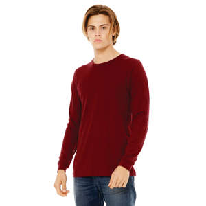 Camiseta Jersey Manga Larga Unisex-Cardinal, 100% Algodón Airlume, 4,2 oz - Product Image 2