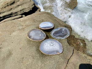 Posavasos de ágata gris directo de fábrica india, posavasos de piedra Natural para decoración del hogar, entrega rápida, precio bajo - Product Image 4