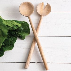 Elegant Mango Wood Enamel Print <b>Flatware</b> Set for Home & Restaurant Newest Trending Salad Server and Wedding Decor - Product Image 6