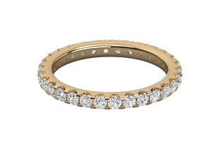 Anillo de Compromiso de Diamantes de Alta Calidad para Mujer, Chapado en Oro de 14K, Corte Brillante Redondo Clásico, Certificado IGI, Anillo de Bodas, Regalo - Product Image 2