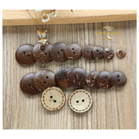 Accessoires écologiques de premier choix ! Boutons en coquille de noix de coco de style vintage, logo en relief, forme personnalisée, couleur naturelle polie