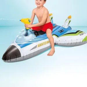 INTEX durevole vinile gonfiabile aereo lettino con pistola ad acqua 117x117cm piscina galleggiante blu/verde/bianco - Product Image 3