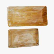 Plateau de fruits secs en corne de buffle Viking pour table à manger bol décoratif en corne de buffle naturel formes ovales plat en corne, Shav - Product Image 6