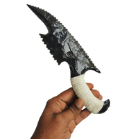 Couteau antique en obsidienne noire artisanal, lame de poignard, arme en cristal artisanale, outil de protection spirituelle, décoration, cadeau