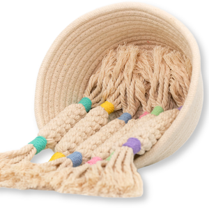 Jouet pour chien en corde macramé Rainbow Candy, style simple - Product Image 1