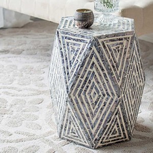 Suministro al por mayor de nácar cama mesa auxiliar Capiz Shell MOP sidebable dormitorio Decoración - Product Image 3