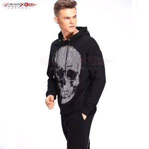 Men Performance Tracksuit With <b>Rhinestone</b> Trim And Zip <b>Jacket</b> For Sport Or Fashion Use Full Set Men <b>Rhinestone</b> Tracksuit - Product Image 5