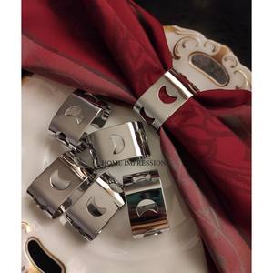 Anneau de serviette personnalisable en aluminium plaqué or, vaisselle écologique, décoration pour mariages et cadeaux - Product Image 3