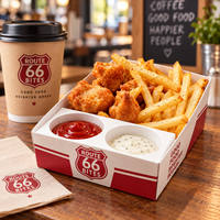 Boîte à aliments personnalisée AT PACK avec logo pour café, restaurant, frites, poulet, collations, desserts, emballage en gros