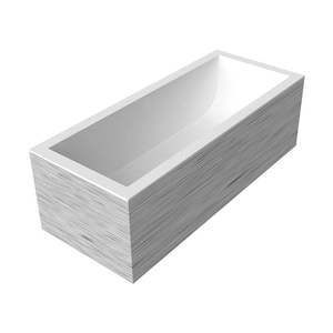 Baignoire Spa Rectangulaire Moderne Biblio avec Éclairage d'Ambiance, Autoportante, pour Bain Relaxant en Intérieur - Product Image 1