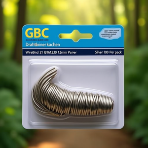 GBC Drahtbindercken WireBind 21 IB161230 12mm Plata 100 Unidades por Paquete - Product Image 3