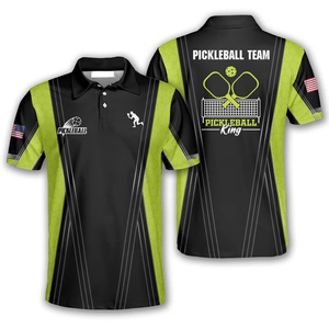 เสื้อกอล์ฟ pickleball แห้งเร็วระบายอากาศได้ดีเสื้อโปโลกีฬาพิมพ์ลายของผู้ชายเสื้อโพลีเอสเตอร์ - Product Image 4