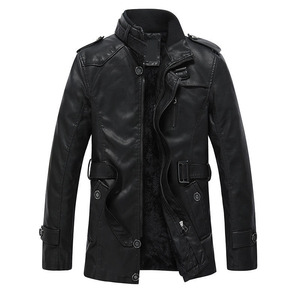 Ready Stock <b>B3</b> Men's Genuine Leather <b>Bomber</b> Motorcycle <b>Jacket</b> with Sheepskin Lining Stand Collar Winter - Product Image 4