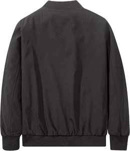 Hommes grande taille XL décontracté hiver Bomber veste Slim Fit Streetwear Logo personnalisé fermeture éclair toile support Hip Hop Style vente en gros - Product Image 3