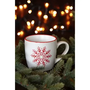 Personalized Christmas Snoflinga <b>Ceramic</b> <b>Cup</b> for Your Festive Merchandising Needs - Product Image 2