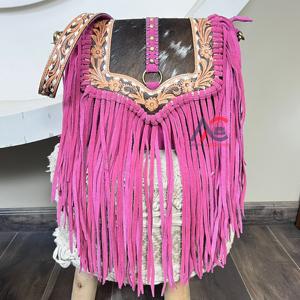 Sac à main bandoulière vintage bohème de haute qualité pour femmes, sac à main en cuir de vachette travaillé à la main avec franges, sac à main bandoulière - Product Image 1