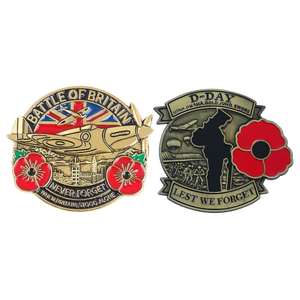 Épinglette en alliage <span class=keywords><strong>de</strong></span> zinc plaqué or 3D avec motif <span class=keywords><strong>de</strong></span> jet <span class=keywords><strong>de</strong></span> combat et <span class=keywords><strong>de</strong></span> fleur <span class=keywords><strong>de</strong></span> pavot, souvenir <span class=keywords><strong>de</strong></span> la guerre <span class=keywords><strong>de</strong></span> l'Indépendance britannique, lettres d'amour personnalisées - Product Image 4