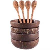 Natuurlijke ecovriendelijke kokosnootschaal handwerk op maat gemaakt cadeau duurzame bohemian stijl voor feesten oliebehandeld gepolijst DHT