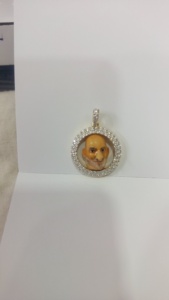 925 argent sterling Moissanite coupe ronde personnaliser pendentif Photo pour pendentif autres bijoux - Product Image 5