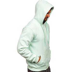 Men High Quality 380GM Winter Solid Zip up Hoodie - Product Image 4