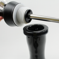 Kit Chicha Moderne en Acier Inoxydable Noir avec Tuyau en Silicone et Bol – Ensemble Complet pour Narguilé