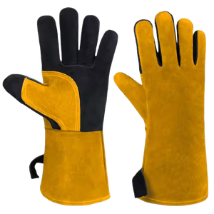 Gants de soudage en cuir de vachette robuste et durable Protection des mains de sécurité industrielle avec fonction antistatique - Product Image 4