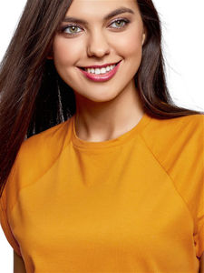 Nuevas camisetas de algodón 100% ecológicas, venta al por mayor, logotipo personalizado, transpirable, manga larga, cuello redondo ajustado para mujer - Product Image 4