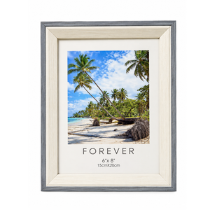 Cadre photo en bois massif bicolore fait main et écologique Rehman Craft avec façade en verre et support en bois massif pour affichage sur table ou mural - Product Image 1