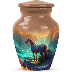 Urna de artesanía de buena calidad para cenizas humanas Urnas baratas Urna de cremación de latón con alta calidad a bajo precio - Product Image 3