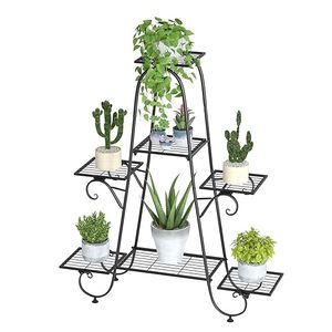 Soporte de exhibición de macetas de plantas de flores de jardín personalizado estante de exhibición de metal floristería de belleza de flores decorativas - Product Image 6