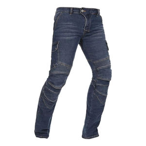 Jeans décontractés de haute qualité pour hommes, nouveau design tendance délavé pour streetwear, pantalon en denim pour moto - Product Image 3