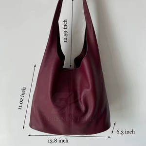 Sac Hobo en Cuir de Haute Qualité Personnalisé à Teinte Unique Étanche Vente en Ligne Sac Hobo en Cuir à Teinte Unique - Product Image 5