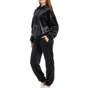 Precio asequible Unisex Workout Fitness Plain Chándal conjunto OEM Plus Size fábrica desgaste Sudadera con capucha Chándal para las mujeres - Product Image 2