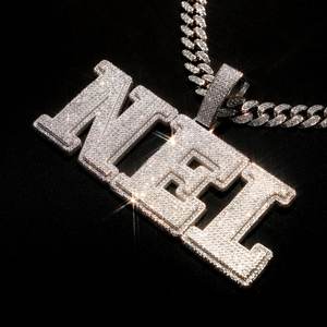 Fully Iced Out Moissanite Diamond Customized Charm Pendant With Necklace Hip Hop Jewelry Customized Jewelry Gift for Men & Women - Product Image 2