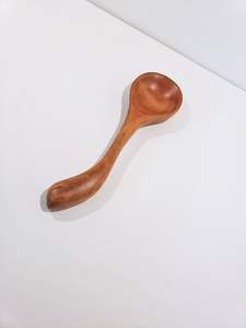 Indian Handmade Acacia Wood Spoon Unique Stylish Shape Kitchen Serving Ladle Newly Designed <b>Mirror</b> 10ml for Soup Maggie - Product Image 4
