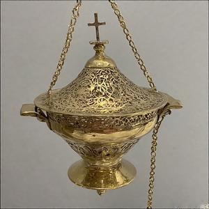 Quemador de incienso de carbón antiguo SanctiMist Holy Flame, incensario de latón hecho a mano para misas y ofrendas espirituales - Product Image 2