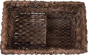 Panier de rangement d'escalier en jacinthe d'eau rustique écologique de haute qualité, poignées, couleur personnalisée, panier décoratif pour la maison - Product Image 4