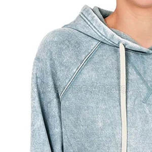 Sudaderas con Capucha Casuales Transpirables de Invierno para Mujer, Lavadas al Ácido Vintage, Logotipo Personalizado de Fábrica OEM en Existencia - Product Image 5