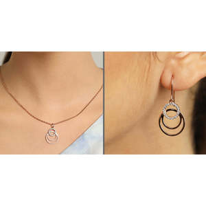 CLARA Juego de Collar y Pendientes Irina de Plata de Ley 925, Colección de Joyería Fina - Product Image 6